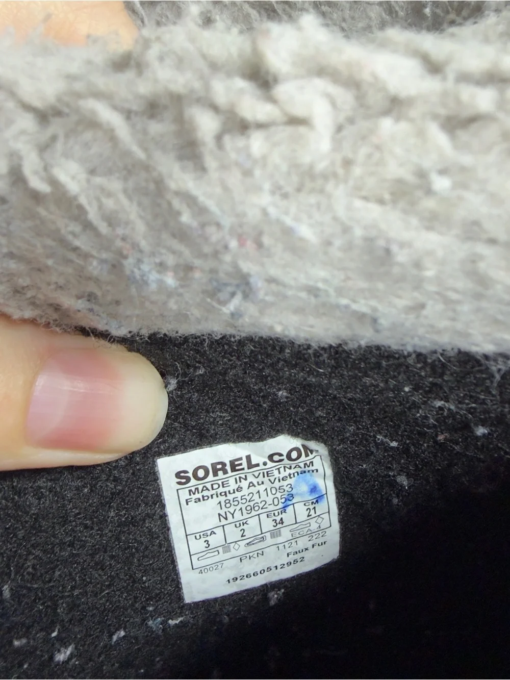 SOREL Yoot Pac Nylon Gray Waterproof Snow Boots Sz 3 Kids